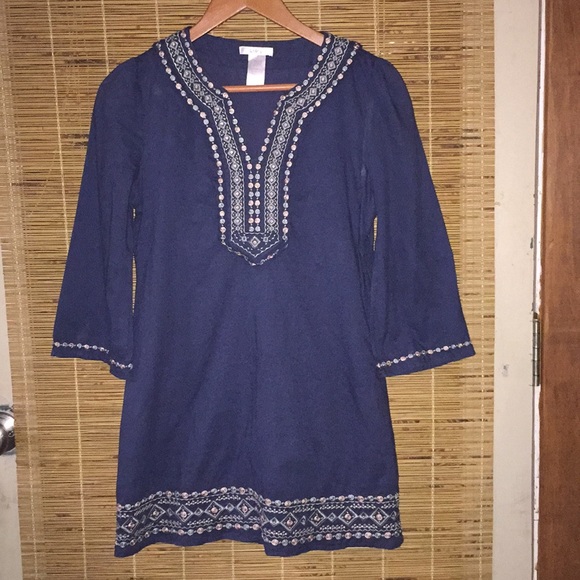 Esley Dresses & Skirts - Esley Anthropologie Embroidered Tunic Dress